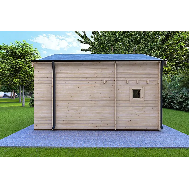 Casa di legno ELODIE 4x6 44mm, lato destro