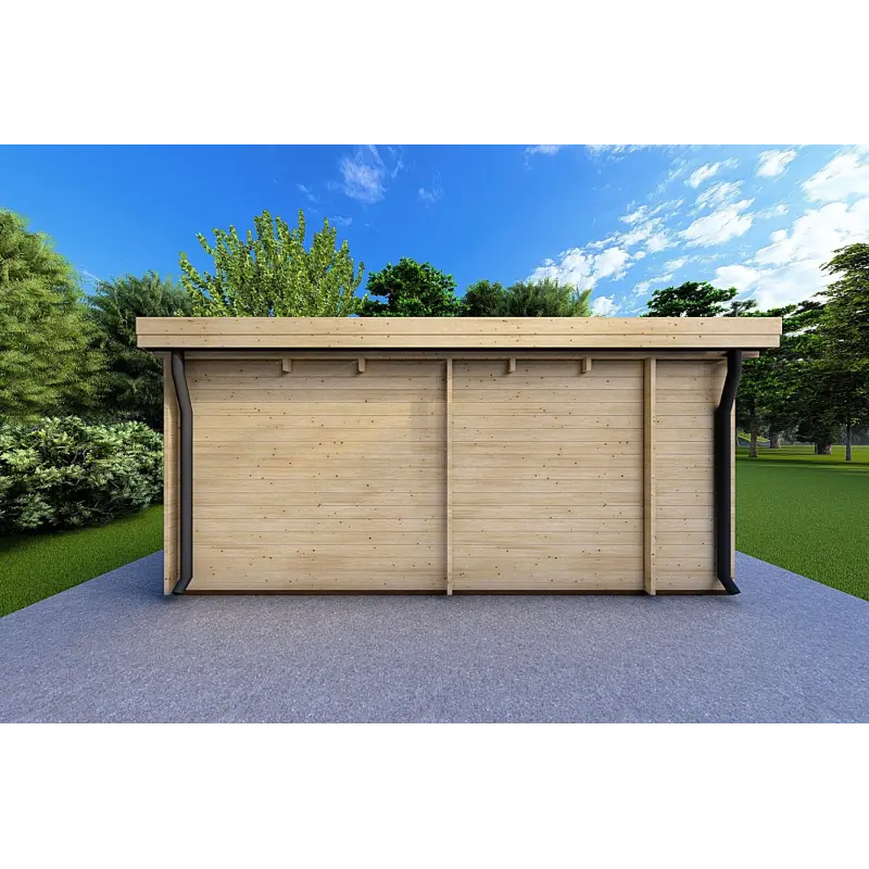 Casa di legno FLAMINIA 6x6 44mm, lato sinistro