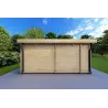 Casa di legno FLAMINIA 6x6 44mm, lato sinistro
