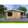 Casa in legno prefabbricata ad un piano 84 m² OLIMPIA 44/140/44 mm, lato B