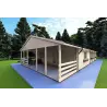 Casa abitabile in legno stile tradizionale SOFIA 17x8 44/140/44 mm, fronte lato destro