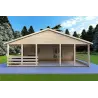 Casa abitabile in legno stile tradizionale SOFIA 17x8 44/140/44 mm, vista frontale