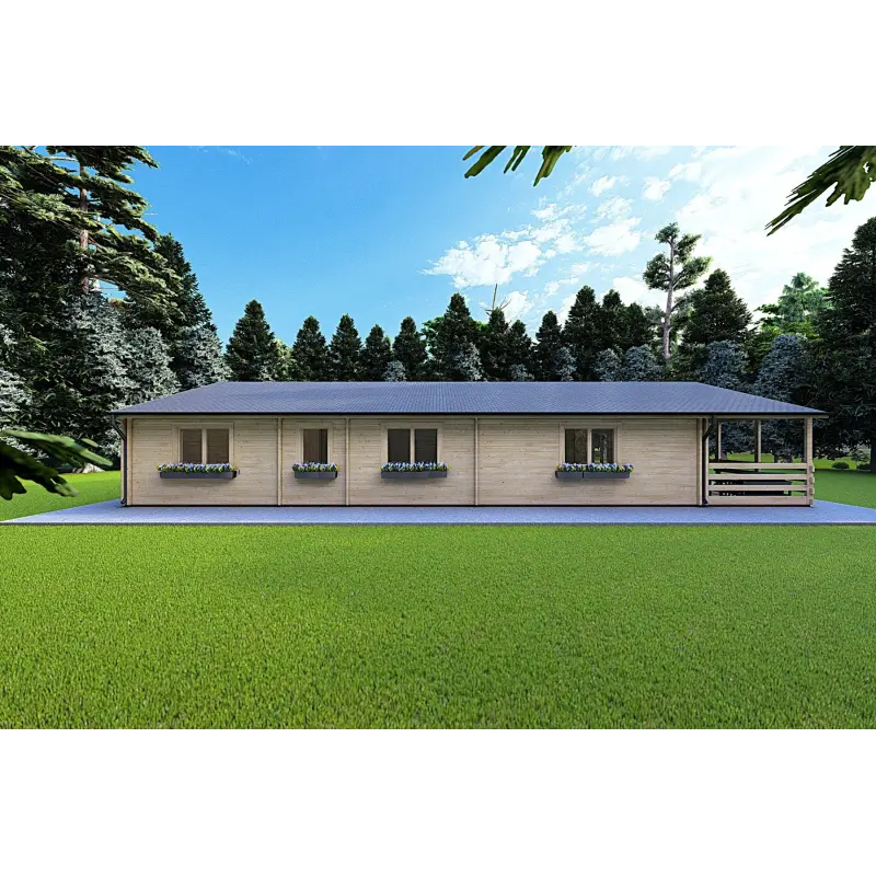 Casa abitabile in legno stile tradizionale SOFIA 17x8 44/140/44 mm, lato sinistro