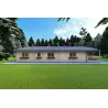Casa abitabile in legno stile tradizionale SOFIA 17x8 44/140/44 mm, lato sinistro