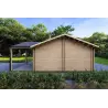 Casa prefabbricata in legno con tetto spiovente ISOTTA 125 m² 44/140/44 mm, lato destro