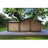 Casa prefabbricata in legno con tetto spiovente ISOTTA 125 m² 44/140/44 mm, lato sinistro