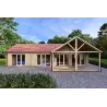 Casa prefabbricata 95 m² AGNESE 44/140/44 mm, vista frontale