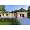 Casa abitabile tetto piano CAMELIA 125 m² 44/140/44 mm, vista frontale
