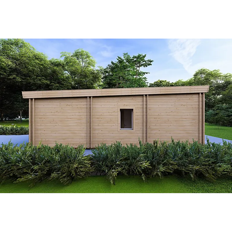 Casa abitabile tetto piano CAMELIA 125 m² 44/140/44 mm, lato sinistro