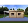 Casa di legno prefabbricata luminosa DAFNE 95 m² 44/140/44 mm, lato destro