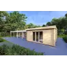 Casa abitabile in legno con portico CELESTE 143 m² 44/140/44 mm, fronte lato destro