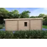 Casa abitabile in legno con portico CELESTE 143 m² 44/140/44 mm, lato destro