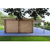 Casa abitabile in legno con portico CELESTE 143 m² 44/140/44 mm, lato sinistro