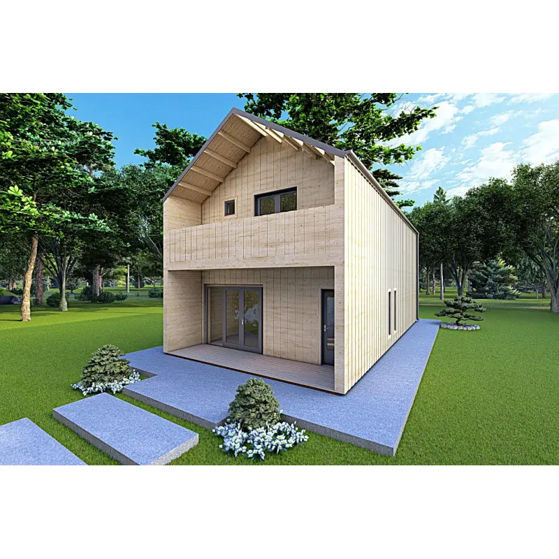 Casa abitabile bifamiliare CALIPSO 12x6 44/100/30/40 mm, fronte lato destro