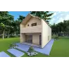 Casa abitabile bifamiliare CALIPSO 12x6 44/100/30/40 mm, fronte lato destro