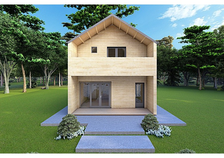 Casa abitabile bifamiliare CALIPSO 12x6 44/100/30/40 mm, vista frontale