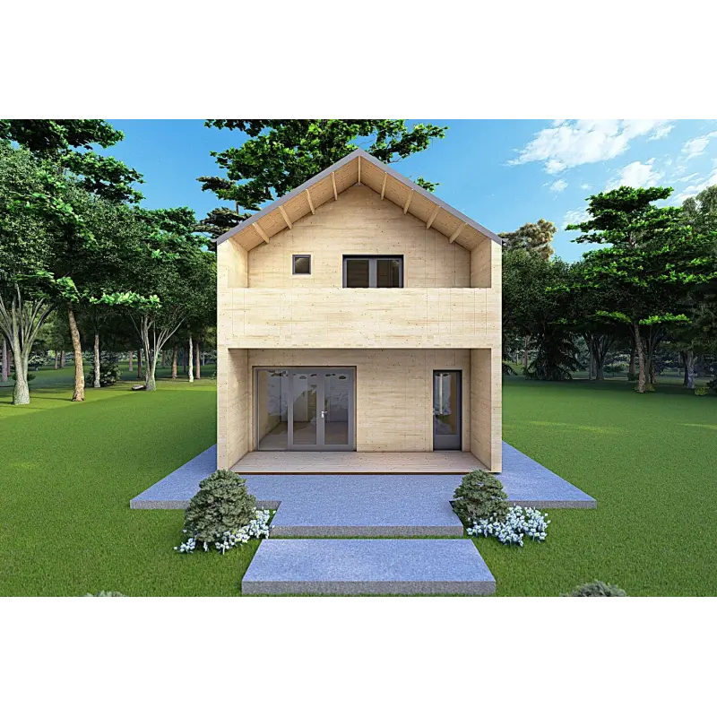 Casa abitabile bifamiliare CALIPSO 12x6 44/100/30/40 mm, vista frontale