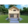 Casa abitabile bifamiliare CALIPSO 12x6 44/100/30/40 mm, vista frontale