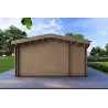 Casa prefabbricata in legno con garage CLOE 114 m² 44/140/44 mm, lato sinistro