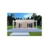 Casa in legno prefabbricata con doppia veranda NAUSICAA 98 m² 70/100/30/40 mm, vista frontale