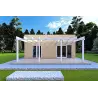 Casa in legno prefabbricata con doppia veranda NAUSICAA 98 m² 70/100/30/40 mm, vista frontale