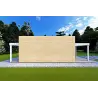 Casa in legno prefabbricata con doppia veranda NAUSICAA 98 m² 70/100/30/40 mm, lato sinistro