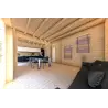 Casa in legno prefabbricata con doppia veranda NAUSICAA 98 m² 70/100/30/40 mm, interno