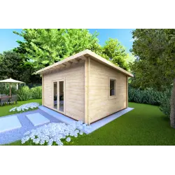 Casetta da giardino GLORIA 5.2x4.2 44mm, fronte lato destro