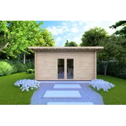 Casetta da giardino GLORIA 5.2x4.2 44mm, vista frontale