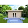 Casetta da giardino GLORIA 5.2x4.2 44mm, vista frontale