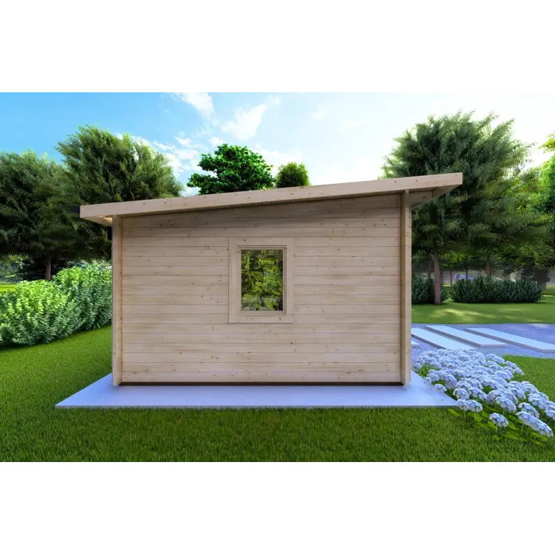 Casetta da giardino GLORIA 5.2x4.2 44mm, lato sinistro