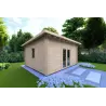 Casetta da giardino GLORIA 5.2x4.2 44mm, fronte lato sinistro
