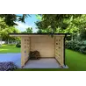 Casa in legno da giardino AURORA con legnaia 4.5x2.5 44mm, lato destro