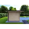 Casa in legno da giardino AURORA con legnaia 4.5x2.5 44mm, lato sinistro