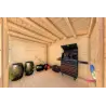Casa in legno da giardino AURORA con legnaia 4.5x2.5 44mm, interno