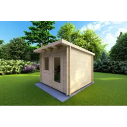 Casetta da giardino SOLA 3x3 44mm, fronte lato destro