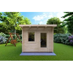Casetta da giardino SOLA 3x3 44mm, vista frontale
