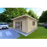 Casa in legno da giardino ELISA 5x5 44mm, fronte lato destro