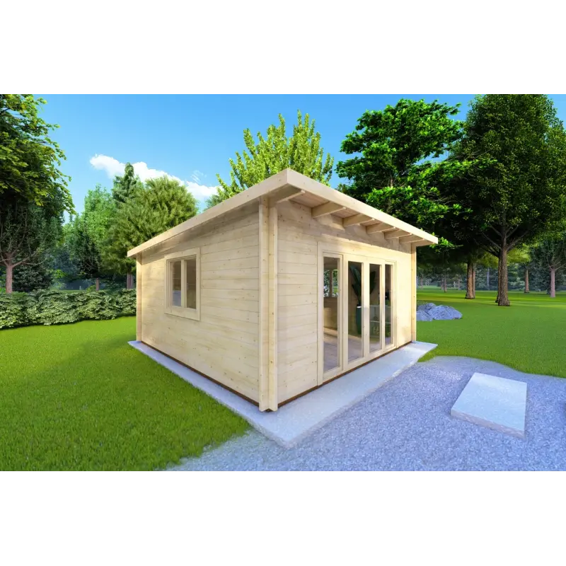 Casa in legno da giardino ELISA 5x5 44mm, lato sinistro