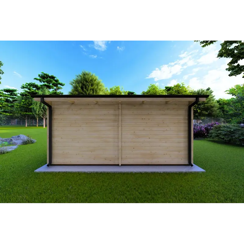 Casa in legno da giardino ELISA 5x5 44mm, retro