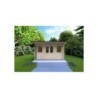 Casa in legno da giardino AZZURRA 4x4 44mm, vista frontale