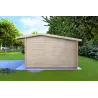 Casa in legno da giardino AZZURRA 4x4 44mm, lato destro