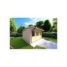 Casa in legno da giardino AZZURRA 4x4 44mm, lato sinistro