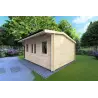 Casetta in legno AZZURRA 5x4 44mm, fronte lato destro