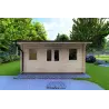 Casetta in legno AZZURRA 5x4 44mm, vista frontale