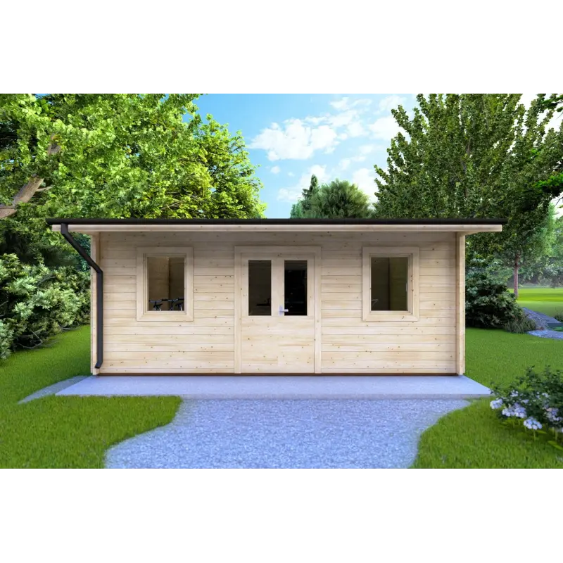 Casetta in legno AZZURRA 6x3 44mm, vista frontale