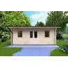 Casetta in legno AZZURRA 6x3 44mm, vista frontale