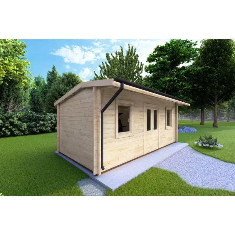 Casetta in legno AZZURRA 6x3 44mm, lato sinistro