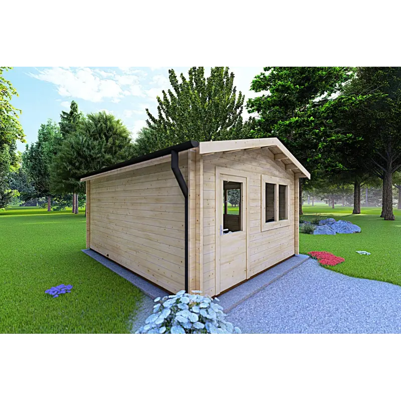 Casa in legno da giardino ANNA 4x5 44mm, lato sinistro