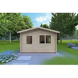Casetta in legno ANNA 4x6 44mm, vista frontale